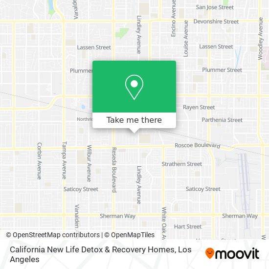 Mapa de California New Life Detox & Recovery Homes