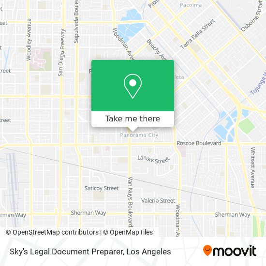 Sky's Legal Document Preparer map