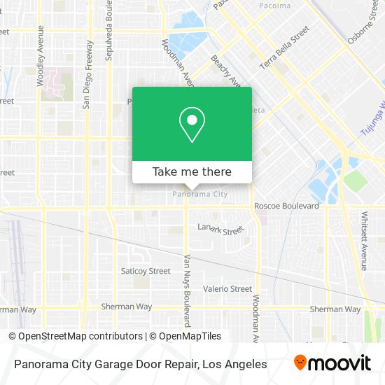 Mapa de Panorama City Garage Door Repair