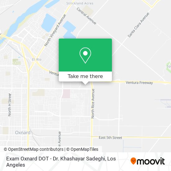 Mapa de Exam Oxnard DOT - Dr. Khashayar Sadeghi