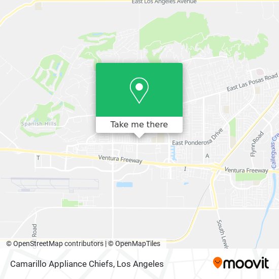 Camarillo Appliance Chiefs map