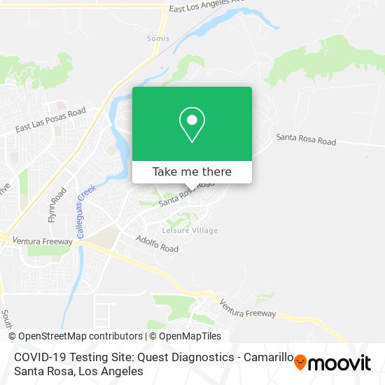 COVID-19 Testing Site: Quest Diagnostics - Camarillo Santa Rosa map