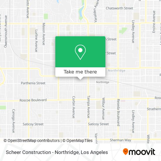 Scheer Construction - Northridge map