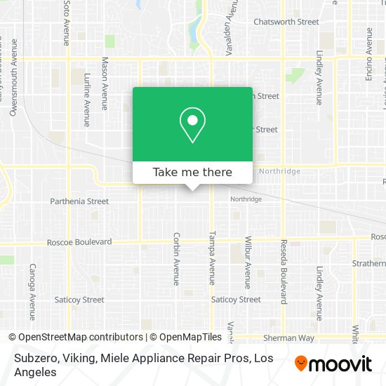 Mapa de Subzero, Viking, Miele Appliance Repair Pros