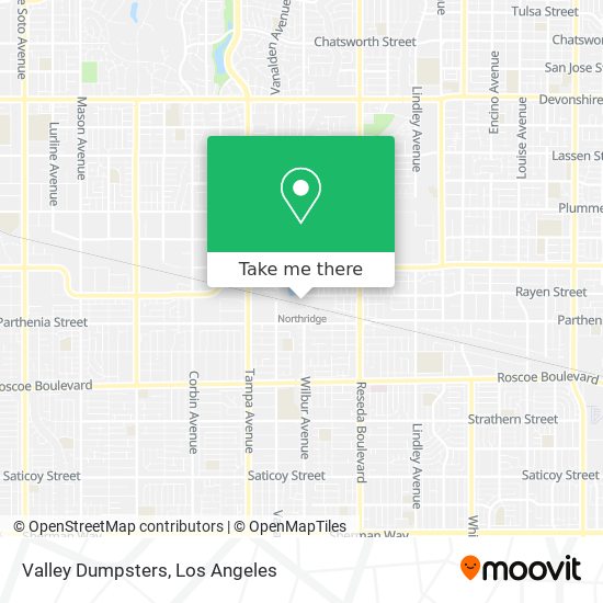 Valley Dumpsters map