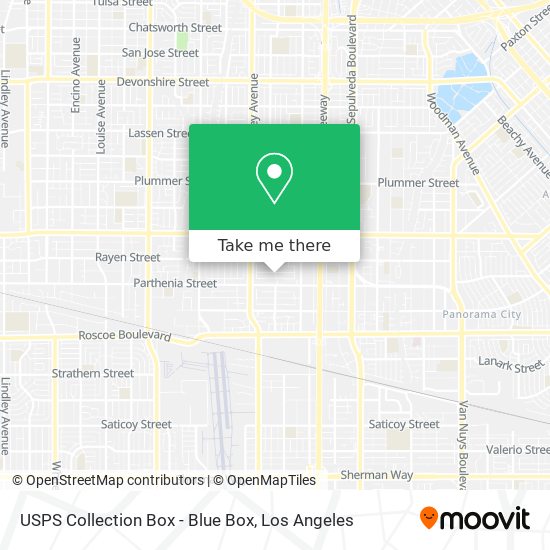 Mapa de USPS Collection Box - Blue Box