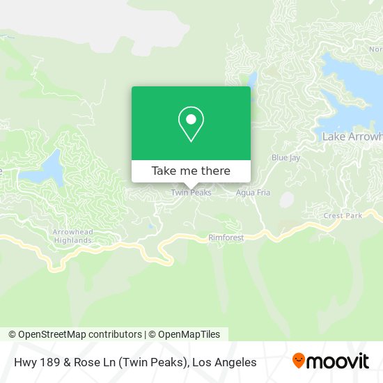 Mapa de Hwy 189 & Rose Ln (Twin Peaks)
