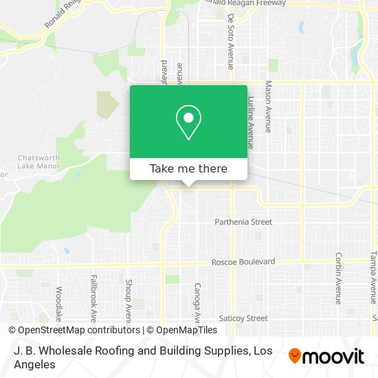 J. B. Wholesale Roofing and Building Supplies map