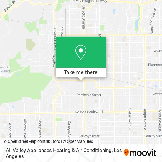 All Valley Appliances Heating & Air Conditioning map