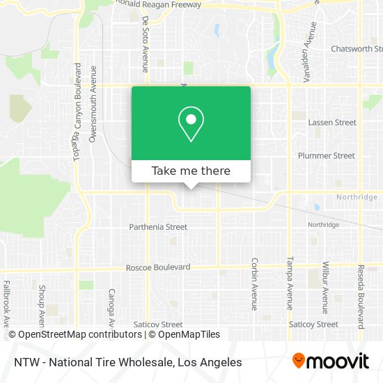 NTW - National Tire Wholesale map