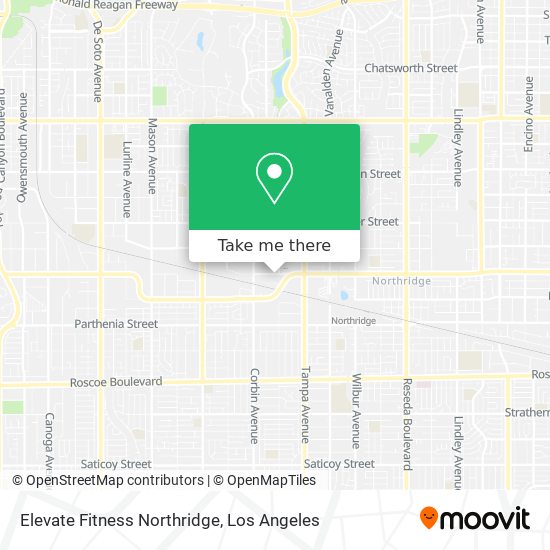 Elevate Fitness Northridge map