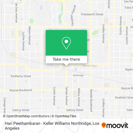 Hari Peethambaran - Keller Williams Northridge map