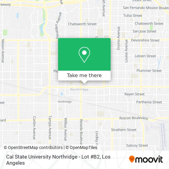 Cal State University Northridge - Lot #B2 map