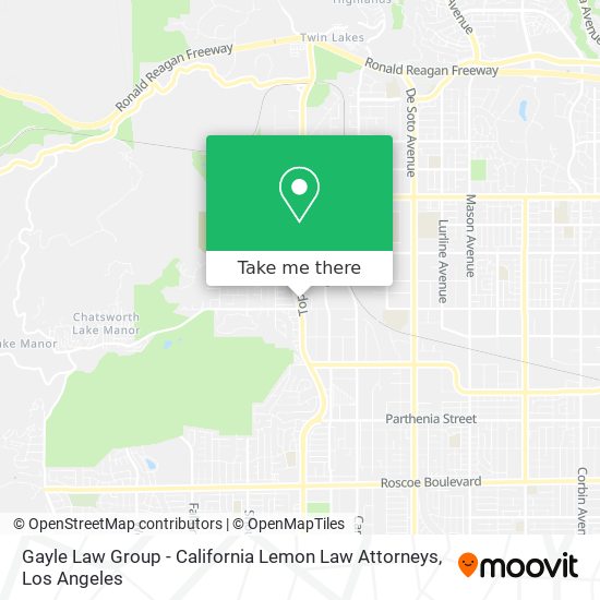 Mapa de Gayle Law Group - California Lemon Law Attorneys