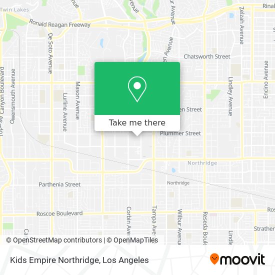 Kids Empire Northridge map
