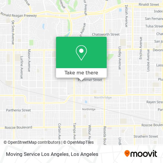 Moving Service Los Angeles map