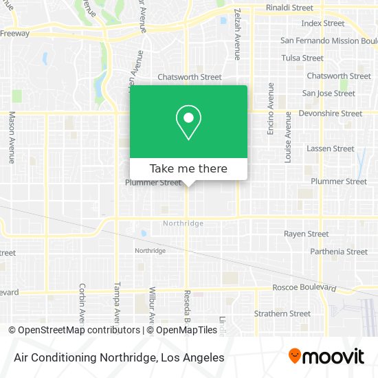 Air Conditioning Northridge map