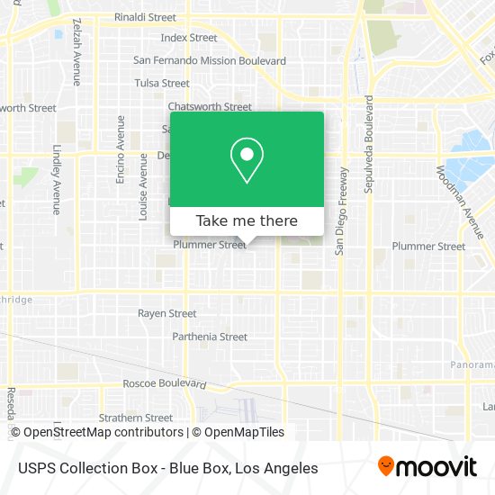 USPS Collection Box - Blue Box map