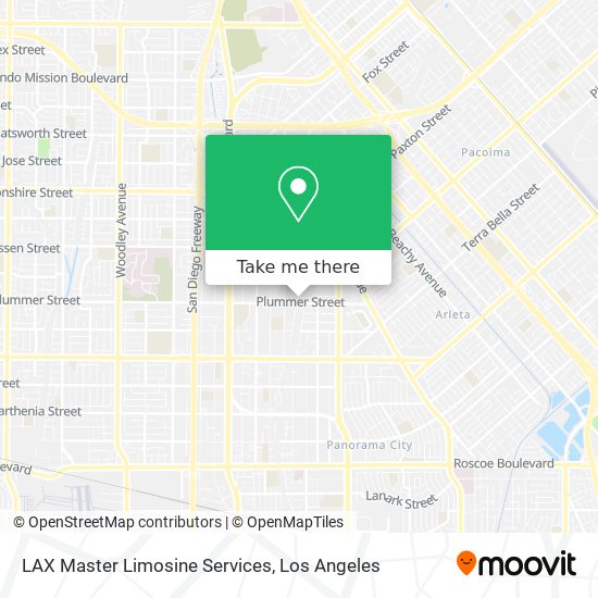 LAX Master Limosine Services map