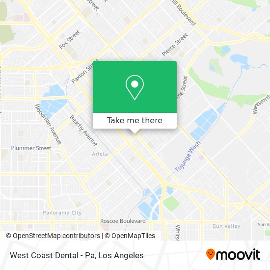 West Coast Dental - Pa map