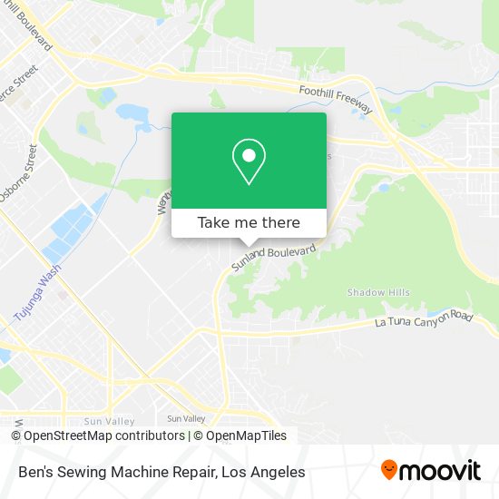 Mapa de Ben's Sewing Machine Repair