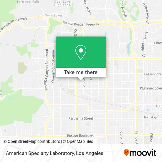 Mapa de American Specialty Laboratory