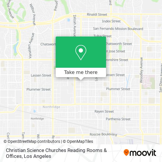 Christian Science Churches Reading Rooms & Offices map