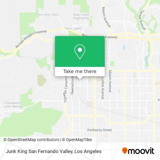 Junk King San Fernando Valley map