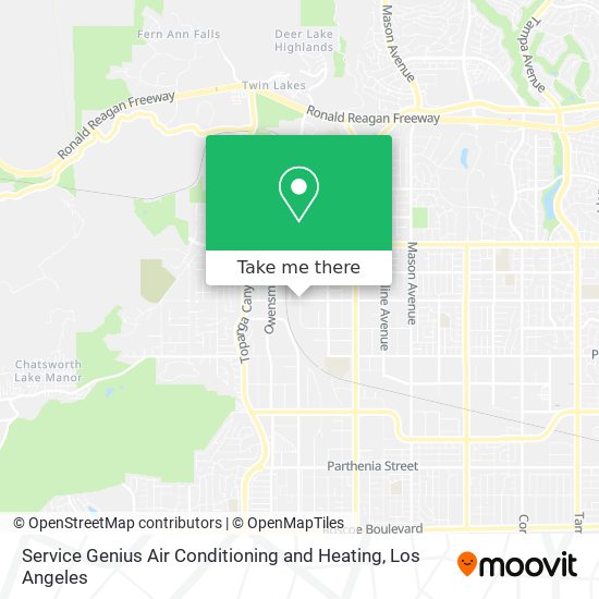 Service Genius Air Conditioning and Heating map