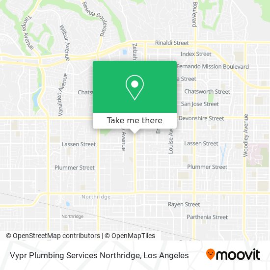 Mapa de Vypr Plumbing Services Northridge