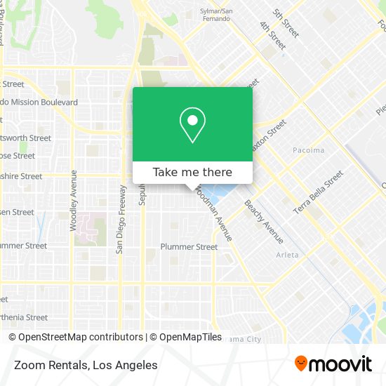 Zoom Rentals map