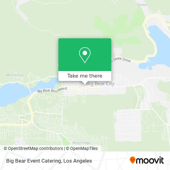 Big Bear Event Catering map