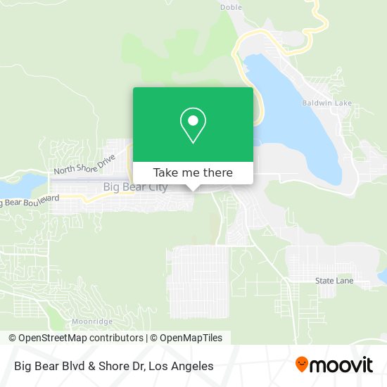 Big Bear Blvd & Shore Dr map