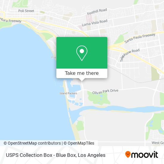 Mapa de USPS Collection Box - Blue Box