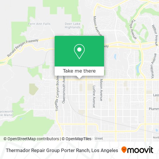 Thermador Repair Group Porter Ranch map