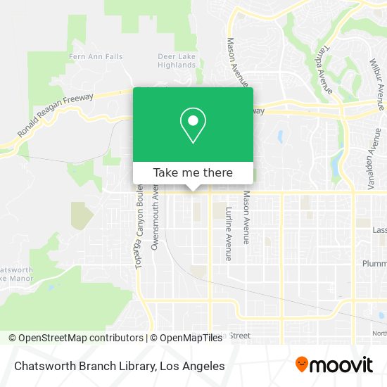 Chatsworth Branch Library map