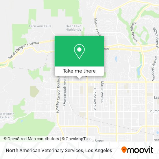 North American Veterinary Services map