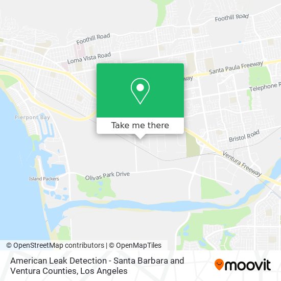 American Leak Detection - Santa Barbara and Ventura Counties map