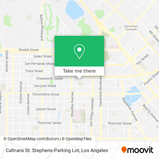 Caltrans St. Stephens-Parking Lot map