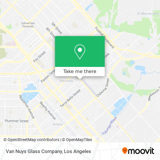 Van Nuys Glass Company map