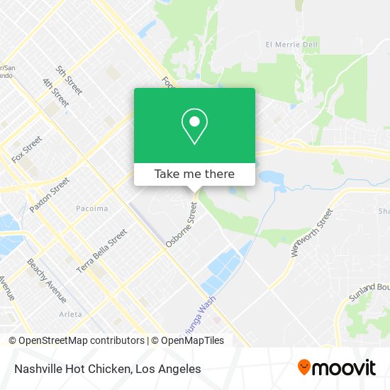 Mapa de Nashville Hot Chicken