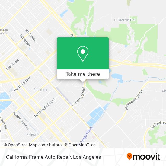 California Frame Auto Repair map