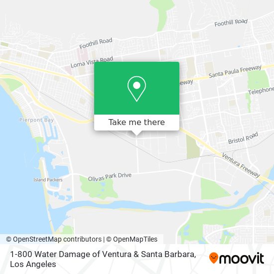 1-800 Water Damage of Ventura & Santa Barbara map