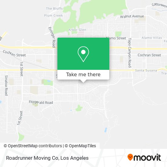 Roadrunner Moving Co map