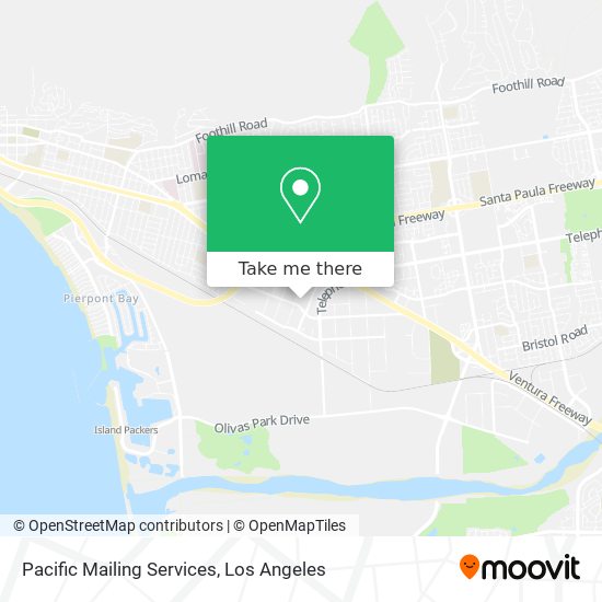 Pacific Mailing Services map