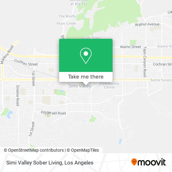 Simi Valley Sober Living map