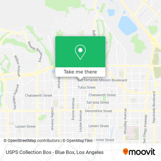 USPS Collection Box - Blue Box map