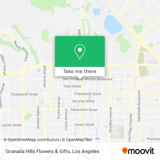 Granada Hills Flowers & Gifts map