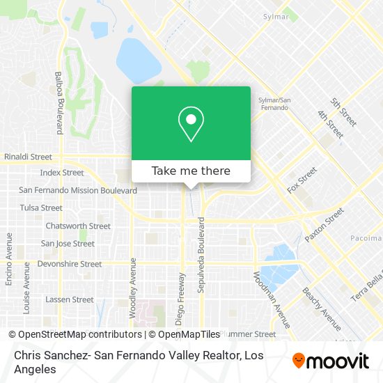 Mapa de Chris Sanchez- San Fernando Valley Realtor