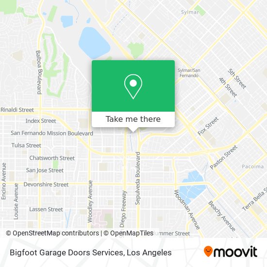 Bigfoot Garage Doors Services map